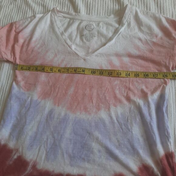 Maurices Tie Dye V neck Cotton Blend Tee Small - Picture 7 of 9